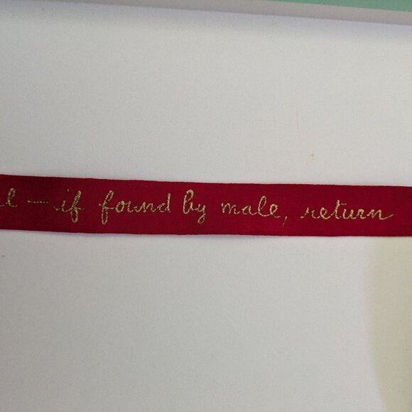 RARE Vintage Belt Red If Found in Person, Return by Mail - if found by Male... main image 7